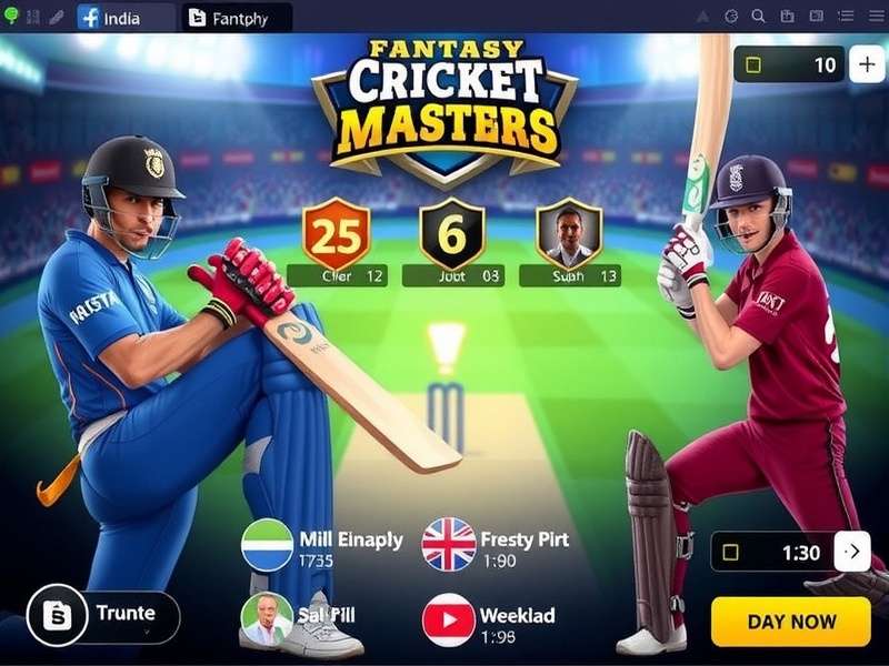 Fantasy Cricket Masters gameplay interface
